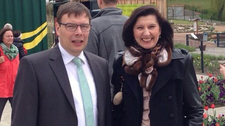 Vizebürgermeisterin Marita Bergmaier mit Bürgermeister Kaminski